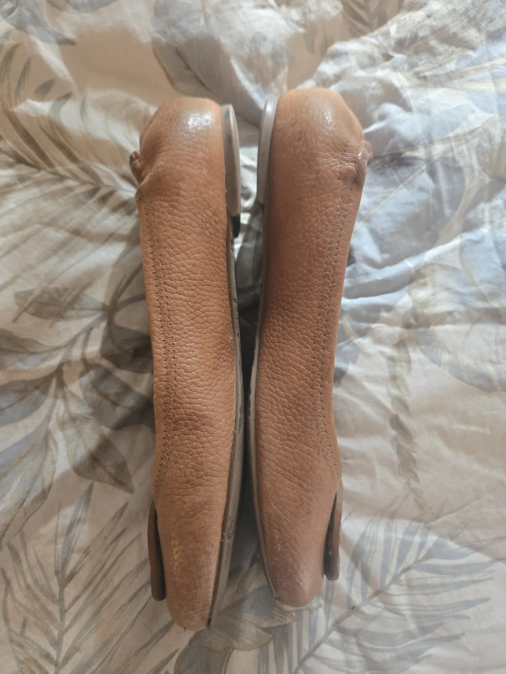 Tory Burch Womens Tan Leather Reva Ballet Flats 7
